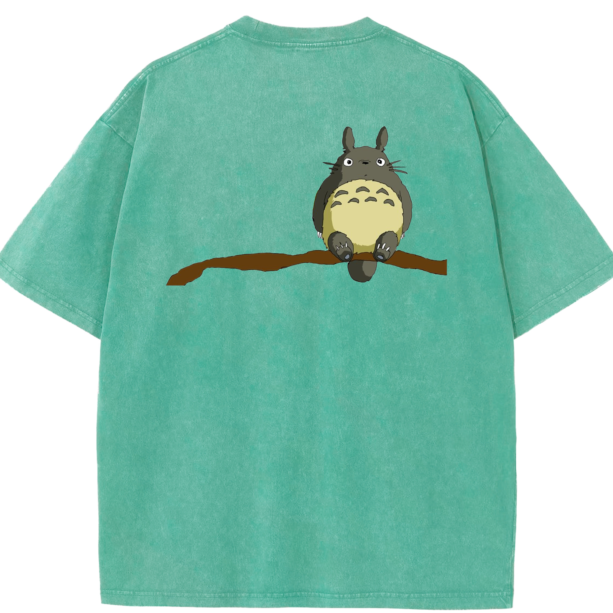 （画像用） となりのトトロ 草壁メイ 草壁サツキ My Neighbor Totoro Satsuki Kusakabe Mei Kusakabe 綿100% ヴィンテージ風 半袖Tシャツ（背面プリント）